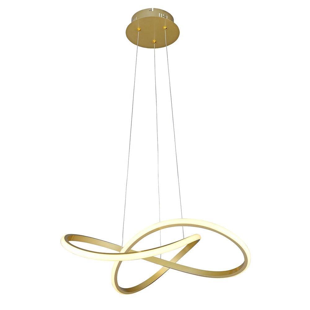 Pendente Fluire Dourado LED 30W 3000K Bivolt SB001 Bella