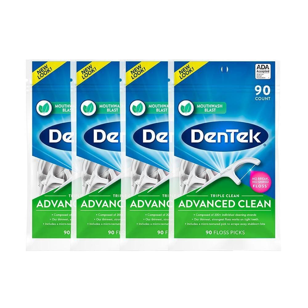 Kit Fio Dental Dentek Floss Picks Triple Clean Advanced Clean 360 unidades