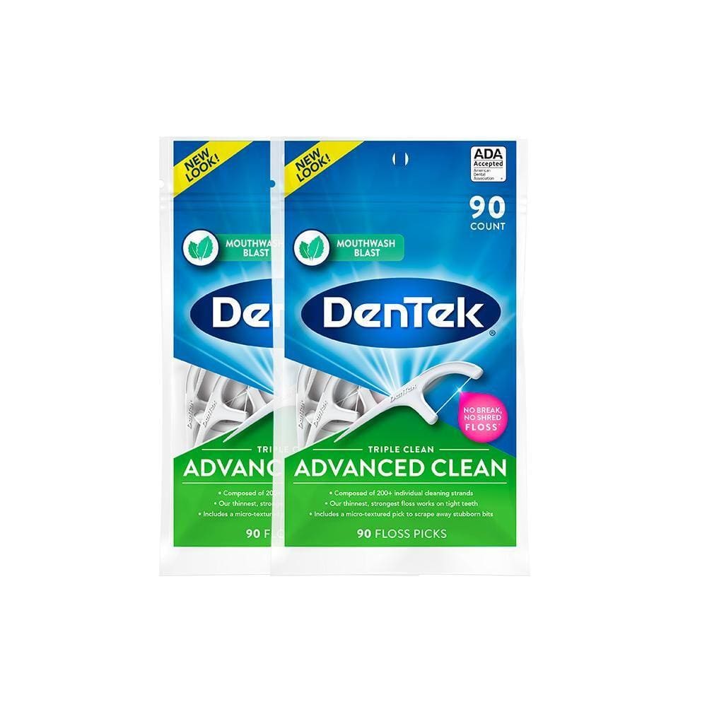 Kit Fio Dental Dentek Floss Picks Triple Clean Advanced Clean 180 unidades