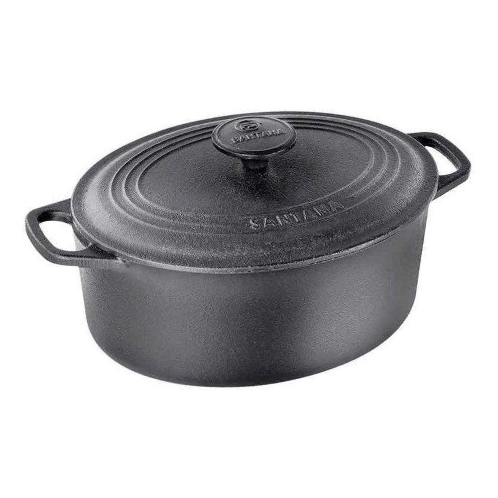 Panela De Ferro Fundido, Caçarola Oval, 2,5 Litros