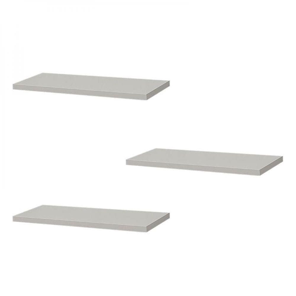 Kit 3 Prateleiras 50 X 10cm Branca Suporte Invisível