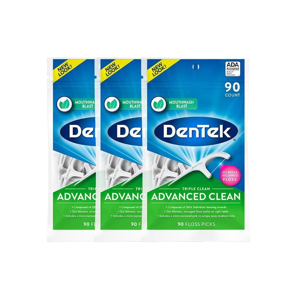 Kit Fio Dental Dentek Floss Picks Triple Clean Advanced Clean 270 unidades