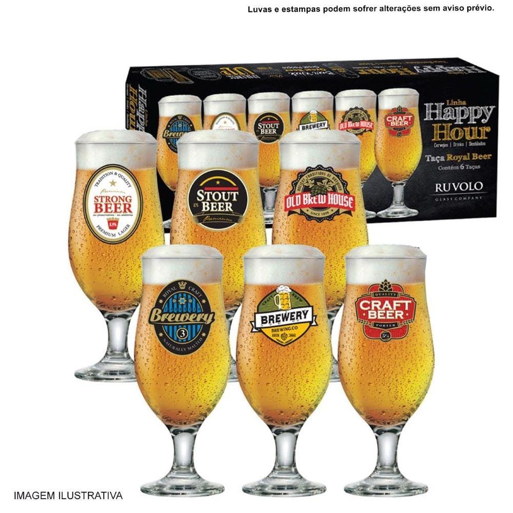 Conjunto de Taça Royal Beer 330 ml com 6 Peças Ruvolo