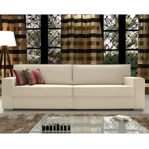 Sofá 4 Lugares 240cm Carmel Espresso Móveis Branco