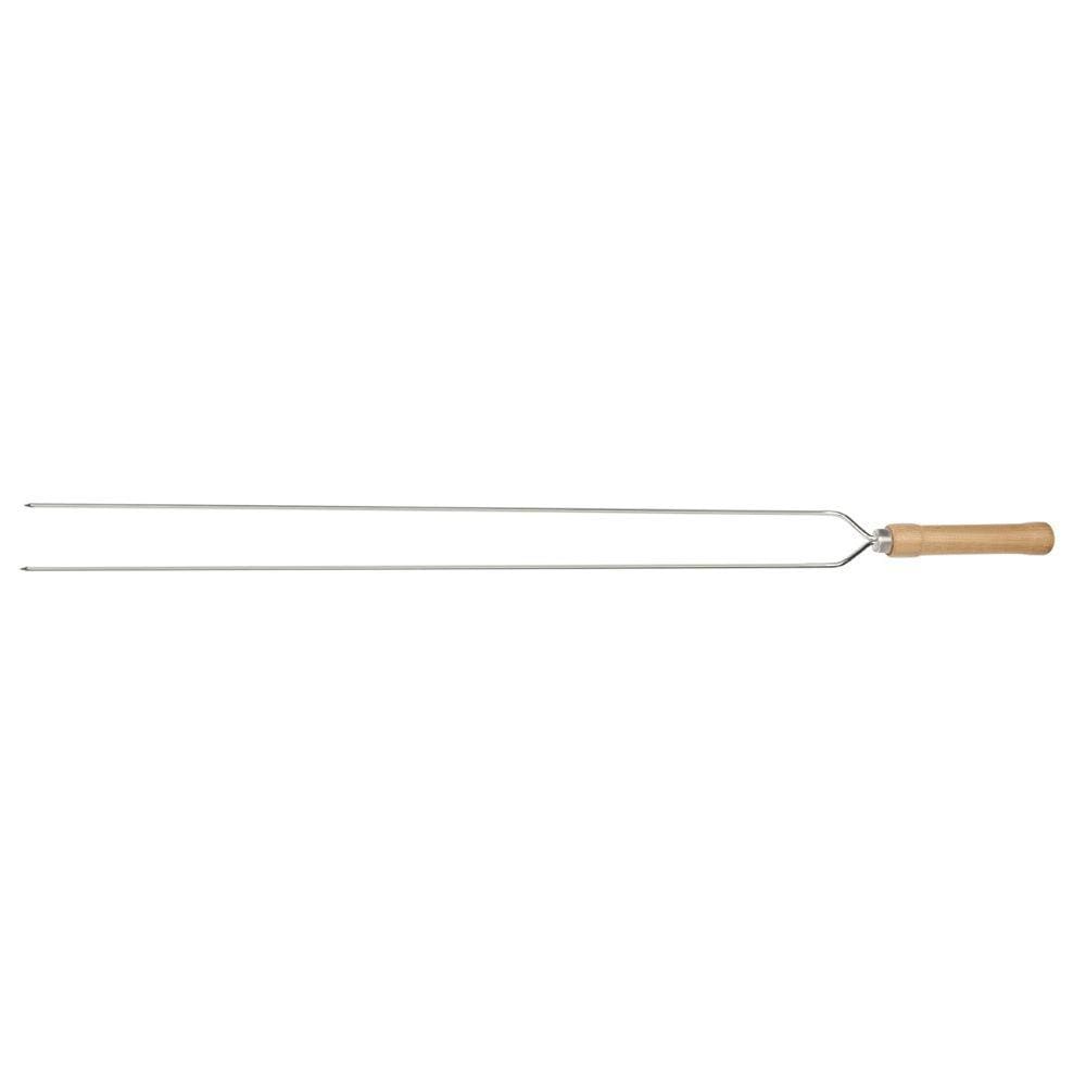 Espeto Duplo para Churrasco em Aço Cromado 95 cm Mor