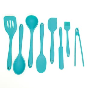 Kit de Utensílios de Silicone com 8 peças Verde - OIKOS
