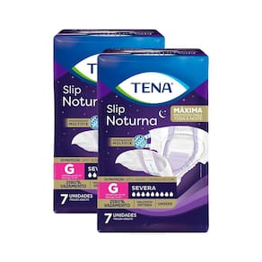Kit 2 Fraldas Geriátricas Tena Noturna G 14 unidades