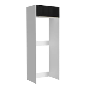 Porta Geladeira Madesa Lux 1 Porta Basculante - Branco/Preto