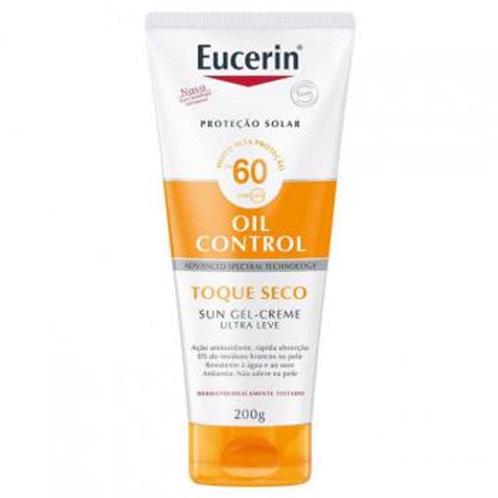 Protetor Solar Eucerin Sun Gel Creme Toque Seco FPS60 200ml