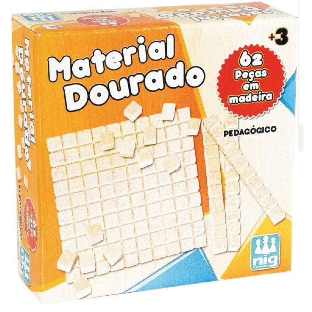 Material Dourado Em Madeira 62 Peças 0426 - Nig
