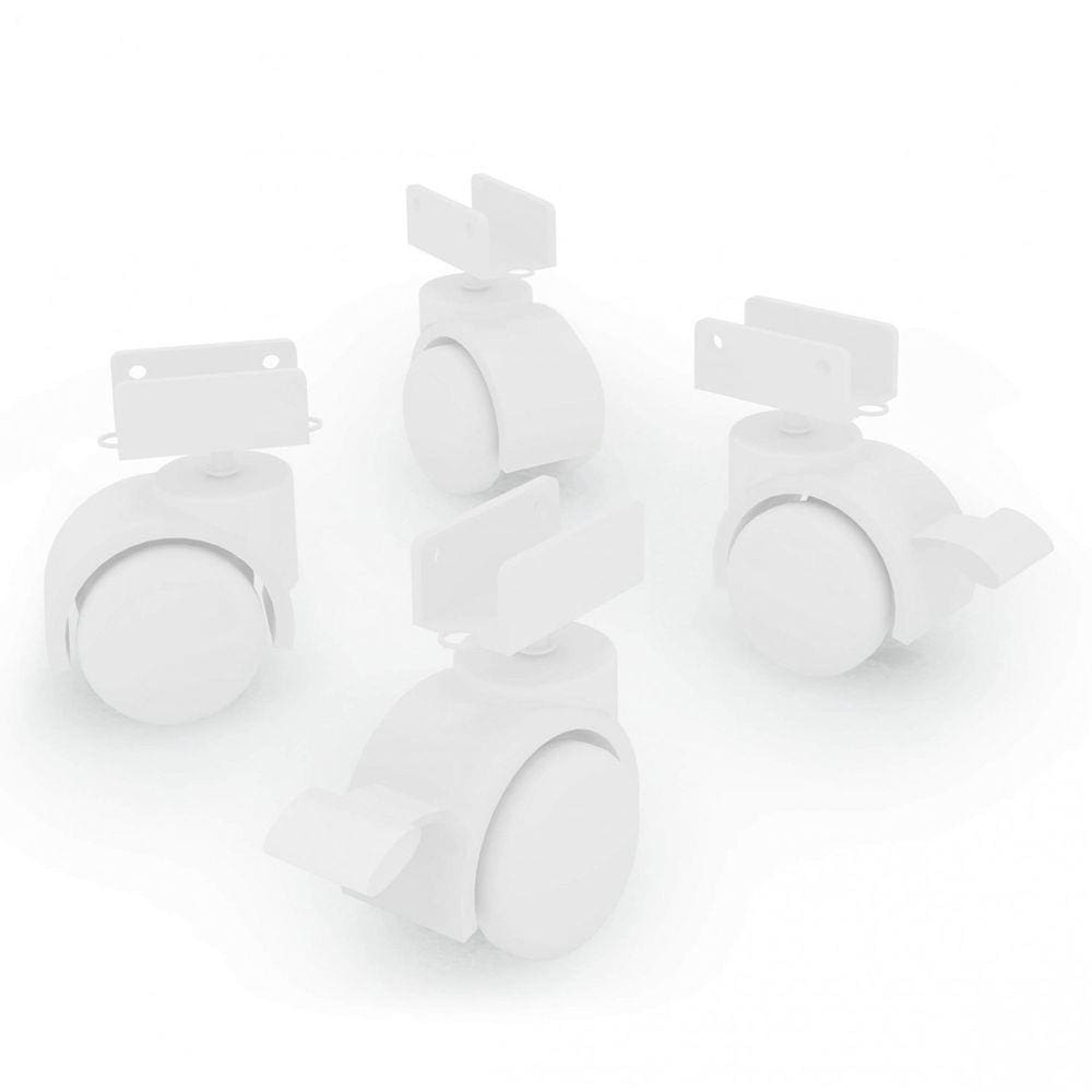 Kit 4 Rodízio para Berço Qmovi Branco