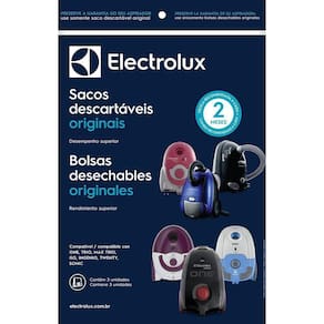 Kit c/ 3 Sacos Descartáveis Aspiradores Electrolux One / Trio / Max Trio / Go / Ingenio / Twenty / Sonic