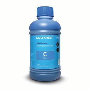 Refil de Tinta para Cartucho Impressoras HP com 250ml Ciano Multilaser - RF010
