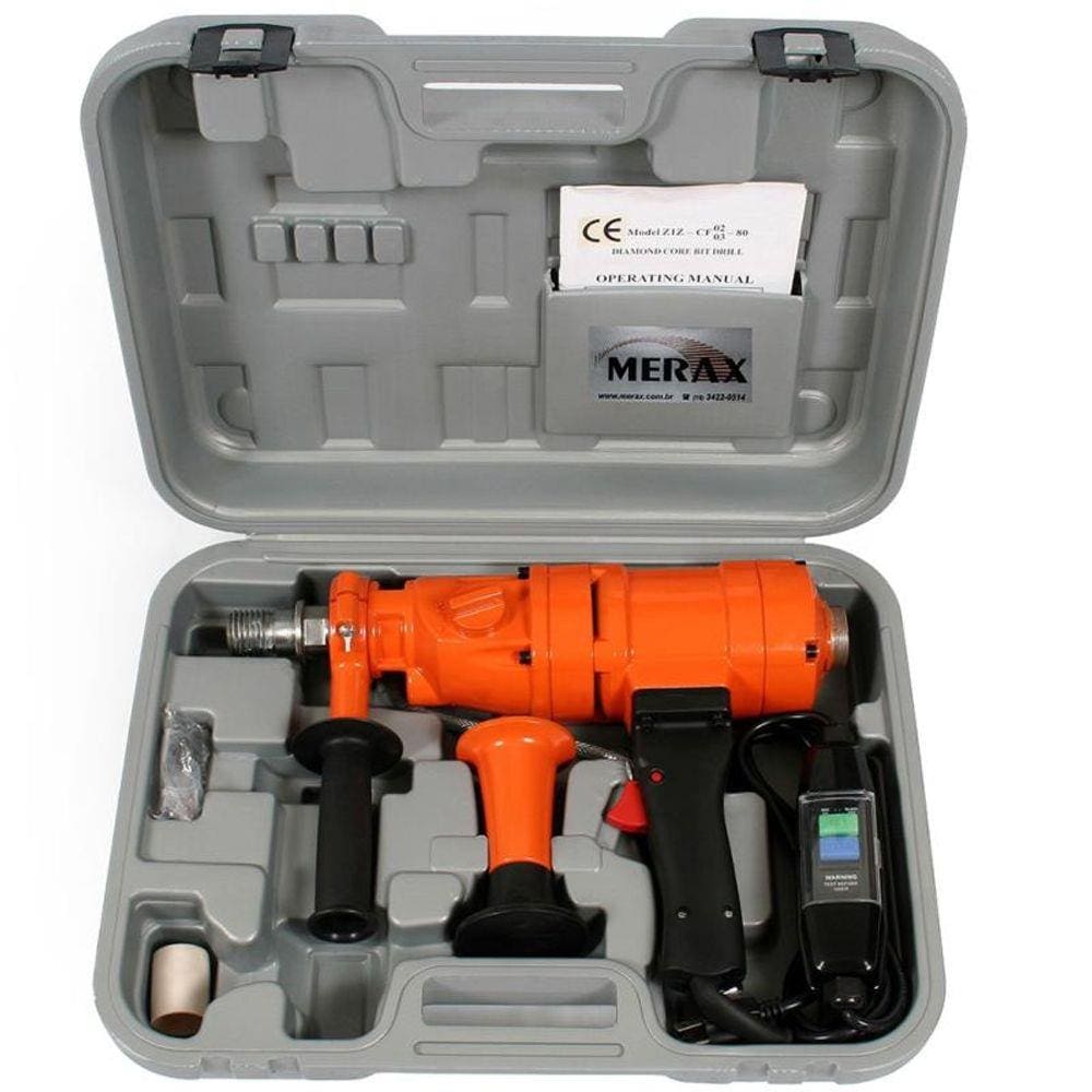 Perfuratriz de Concreto 1500W Perfuração até 80 MM Z1Z-CF02-80 MERAX