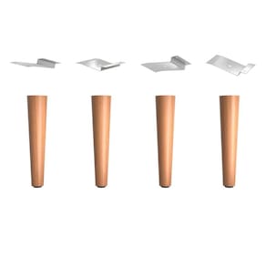 Kit 4 pés Retrô 20cm Madeira Wood 2020 - Ofertamo