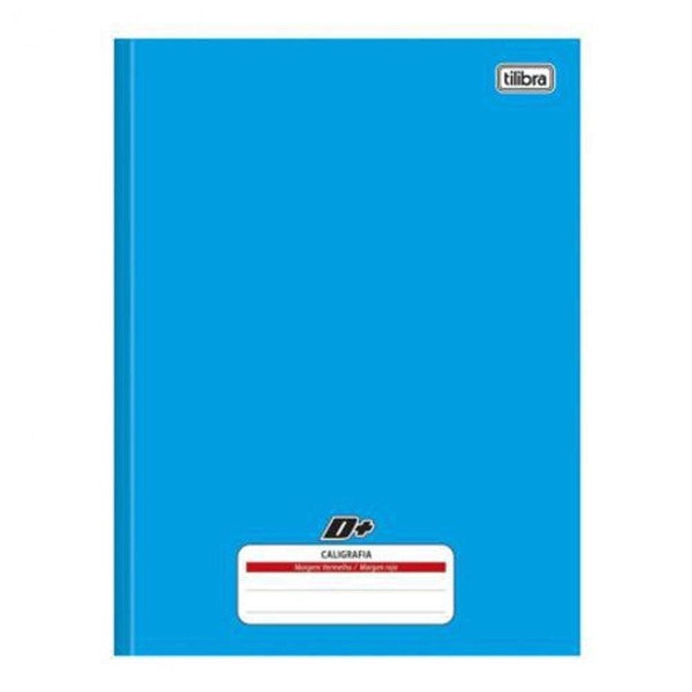Caderno Brochurão Capa Dura Universitário Azul Caligrafia -