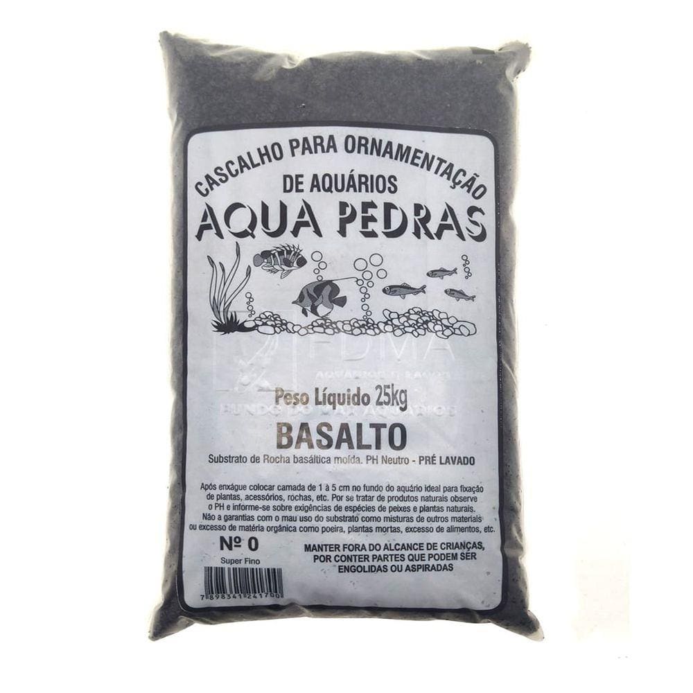 Substrato Basalto p/ Aquários e Jardins Decoração N°0 -25kg