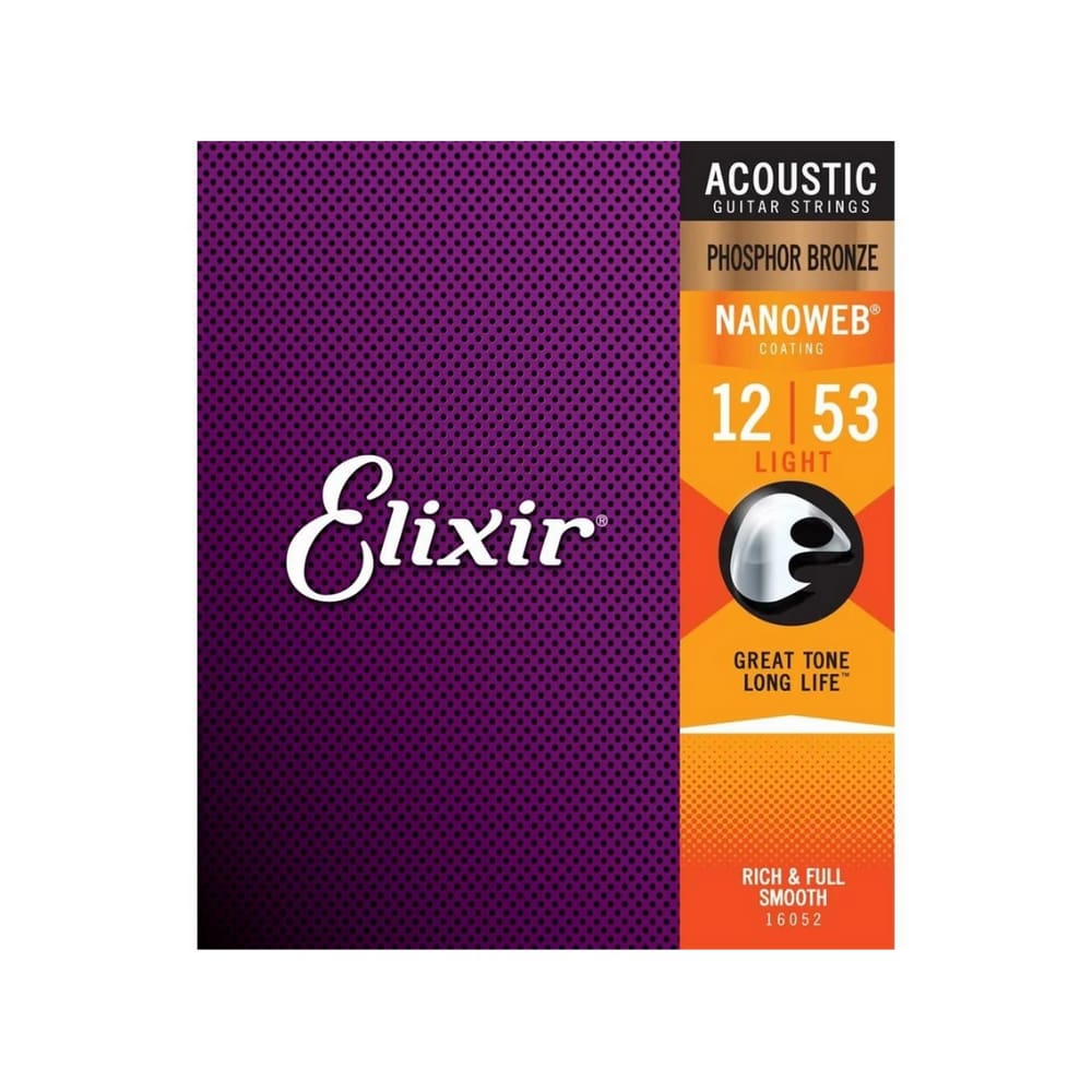 Encordoamento Elixir Nanoweb Phosphor Bronze Violão 0.12
