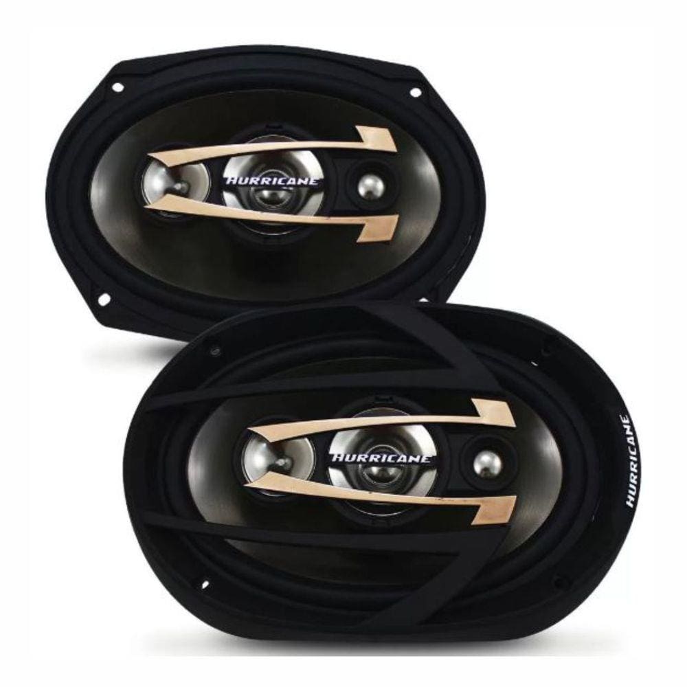 Par de Alto Falantes Quadraxial Hurricane 6X9" QR-69 300W Rms 4 Ohms