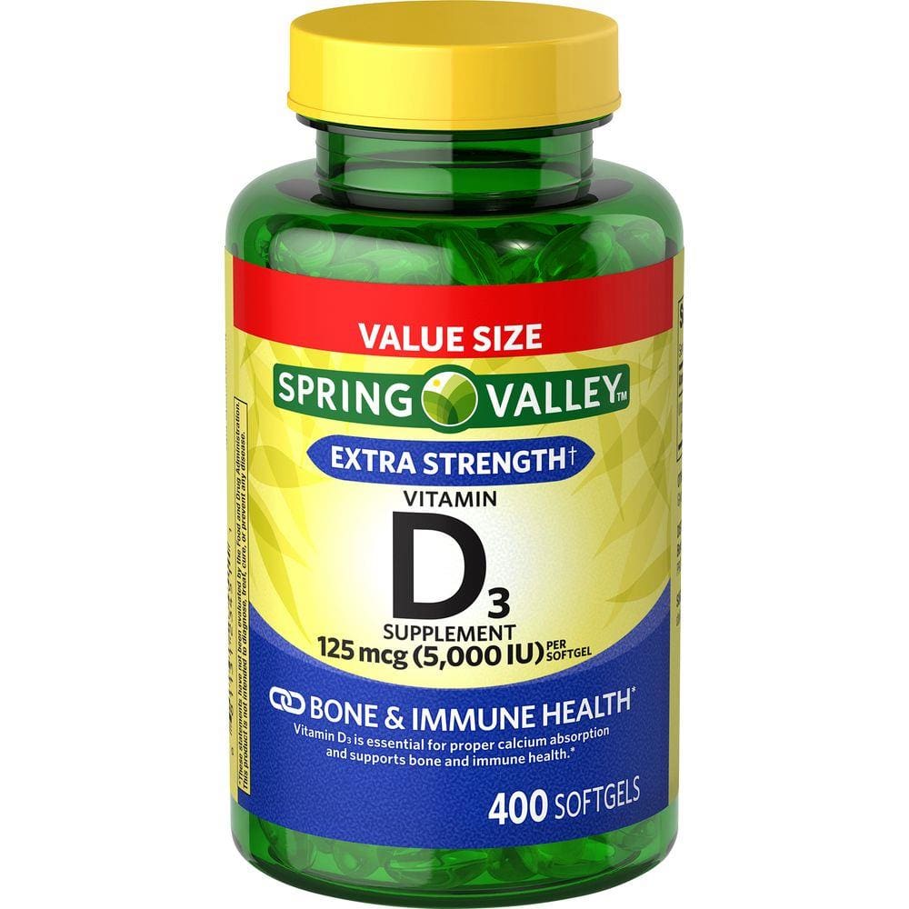 Vitamina D3 5000Ui 125Mcg (400 Caps) Spring Valley