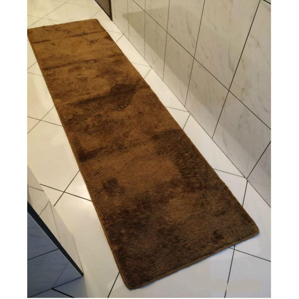 Passadeira Tapete Macio 0,66 X 1,80m Antiderrapante Caramelo