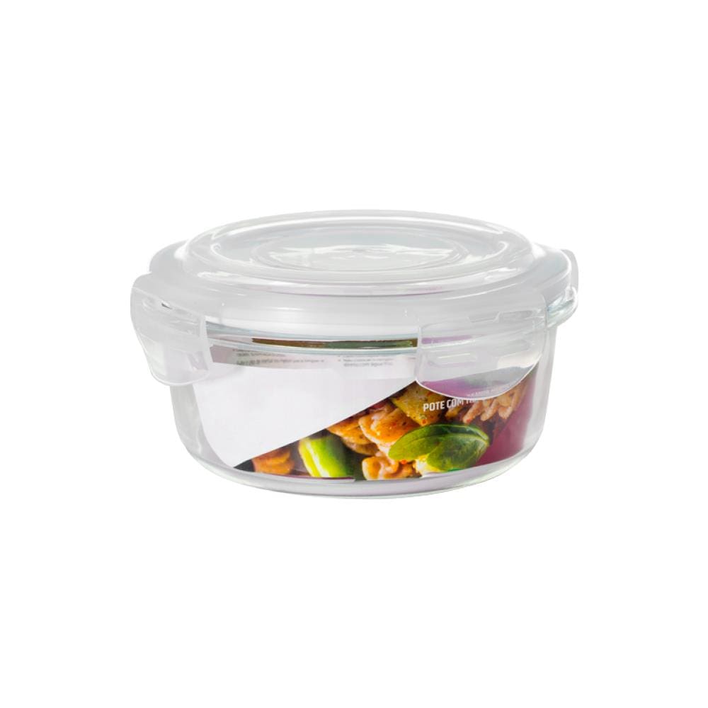 Pote Vidro 620ML Vai ao Forno, Microondas Redon c/ Tampa
