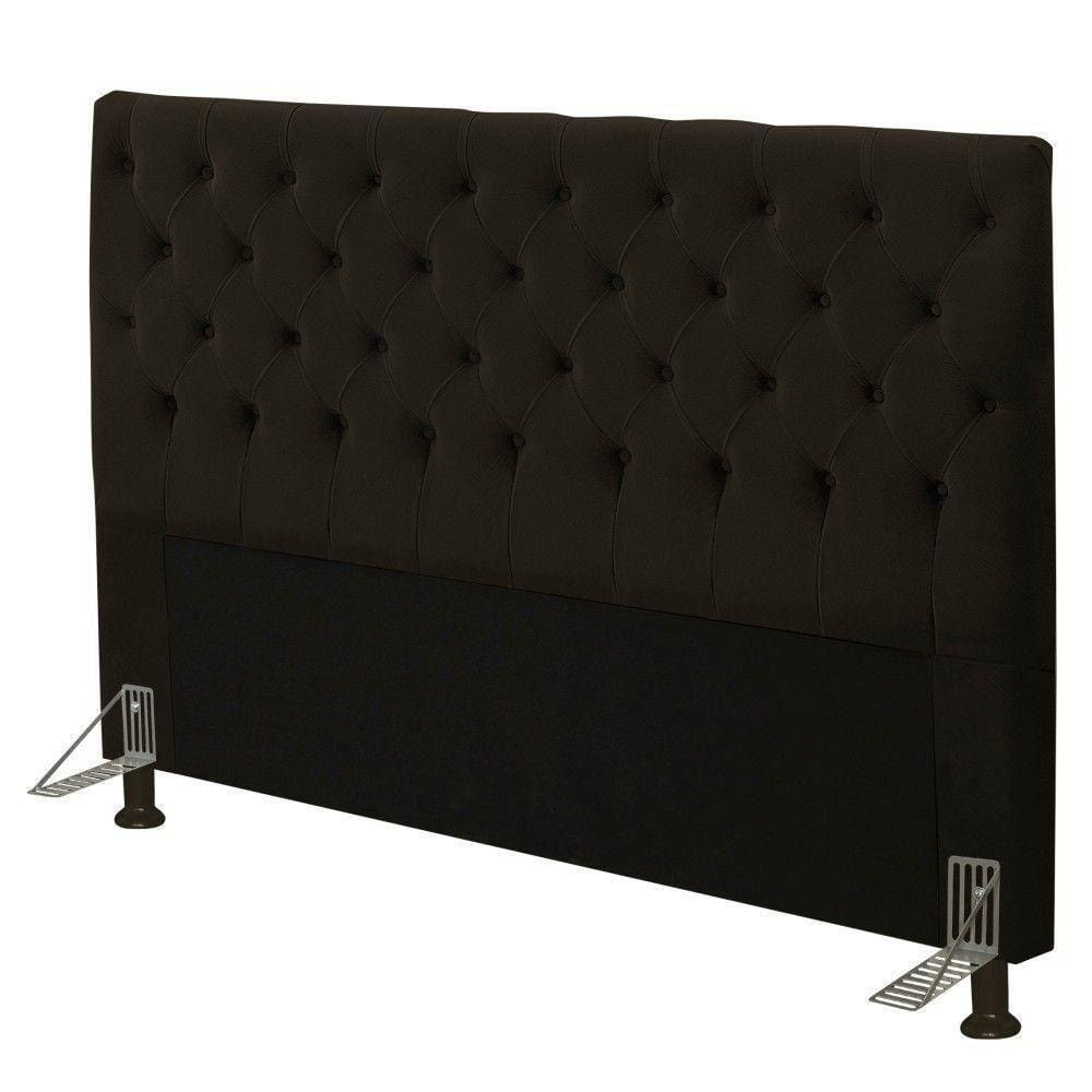 Cabeceira Cristal Box Casal 140cm Chocolate