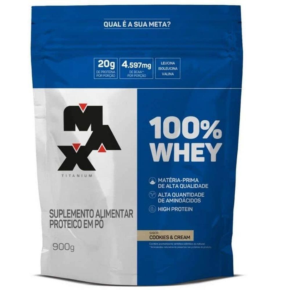 100% Whey - Refil (900g) Max Titanium