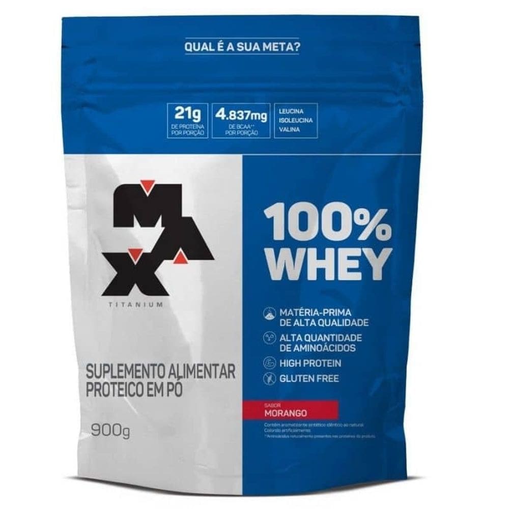 100% Whey - Refil (900g) Max Titanium