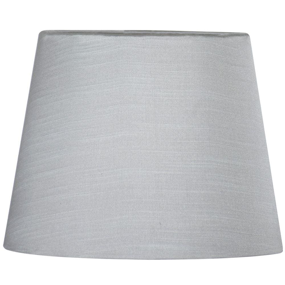 Cúpula de Abajur Tecido Shantung Cinza 20x16cm