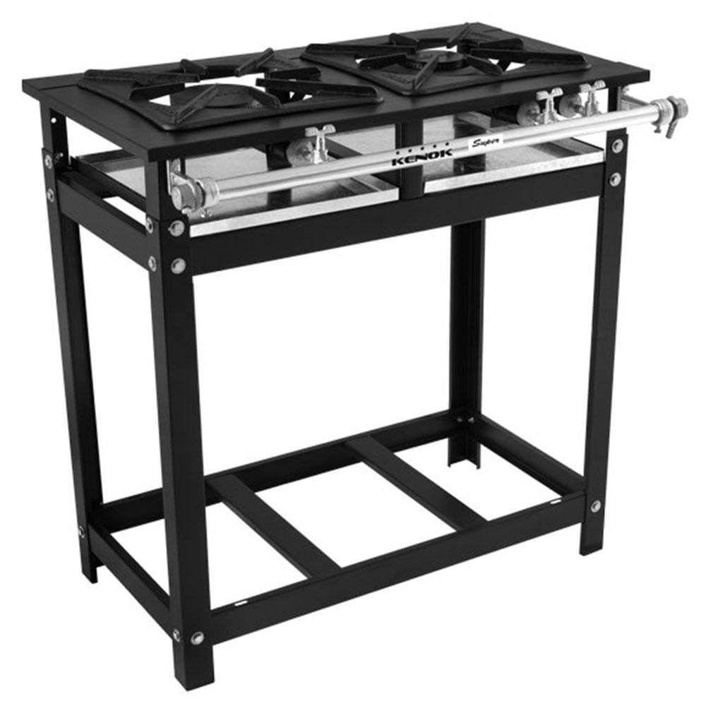 Fogão Super 40 Kenok 2 Bocas Duplas Baixa Pressão FBSU2B.130