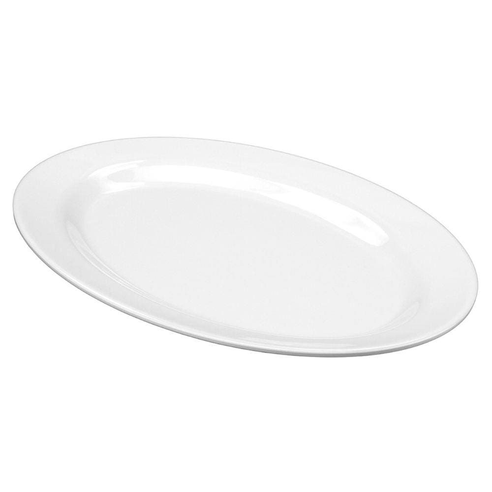 Travessa Rasa Melamina Branca 30 cm Gourmet Mix