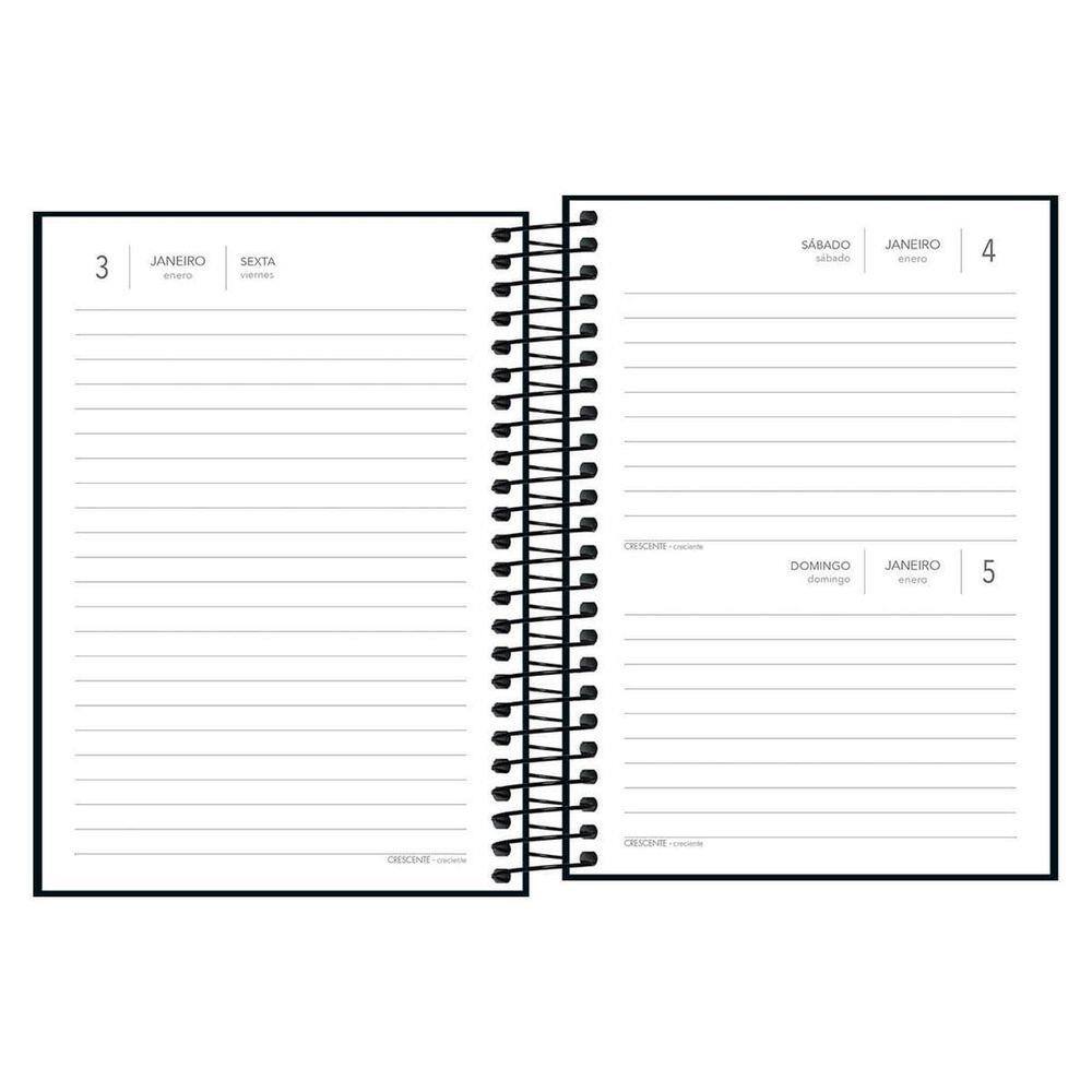 Agenda 2020 Espiral Diária Pepper Preta, Tilibra - 179698