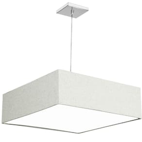 Lustre Cupula Pendente Dome Quadrado 50x15cm Rustico Escuro