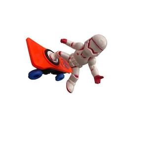 Brinquedo Robô Espacial Radical Com Skate Laranja