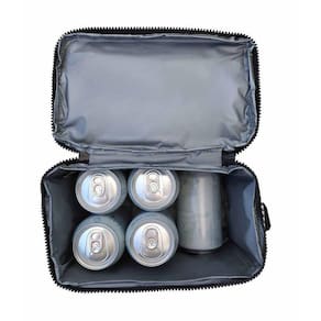 Bolsa Térmica 6L Marmita Viagens Praia 6 Latas Azul