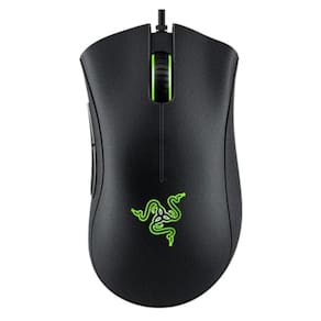 Mouse Luminoso Deathadder 6400 Dpi 5 Botões Razer - Preto