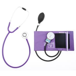Kit Esfigmomanômetro Roxo E Estetoscópio Duosson Cjpa225
