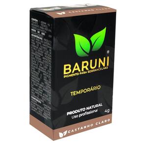 Baruni Pigmento Temporário Sobrancelha Castanho Claro Henna
