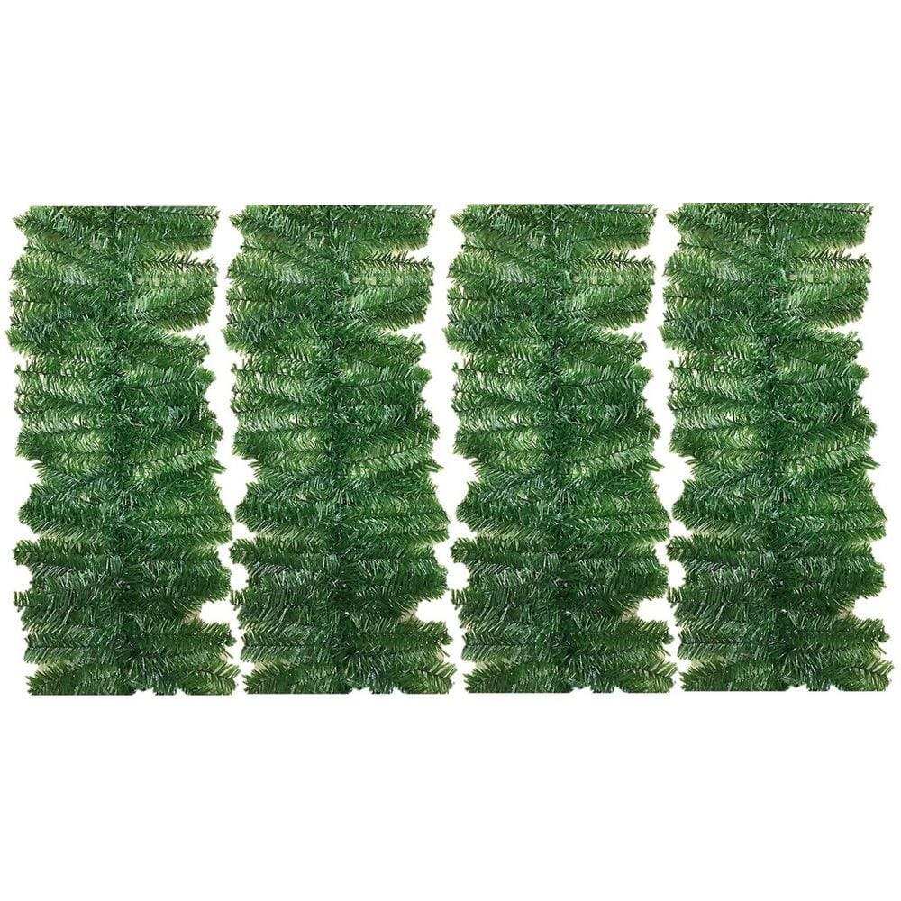 Jogo Festão Aramado Verde Pet Plus 35cm x 2 metros 180 Galhos 4 Peças Total 8 metros - Magizi