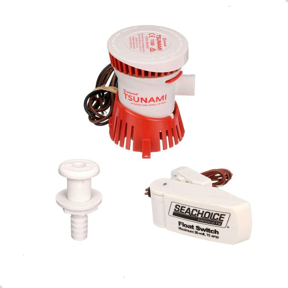 Kit Automático + Bomba De Porão 500 Gph + Saída Dágua 3/4
