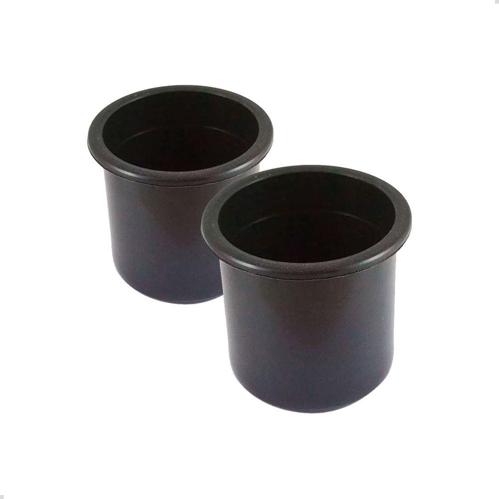 Porta Copos de Embutir Preto Barco Lancha Trailler Kit C/2
