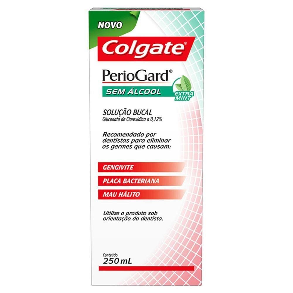 Enxaguante Bucal Colgate PerioGard Extra Mint Sem Álcool 250ml