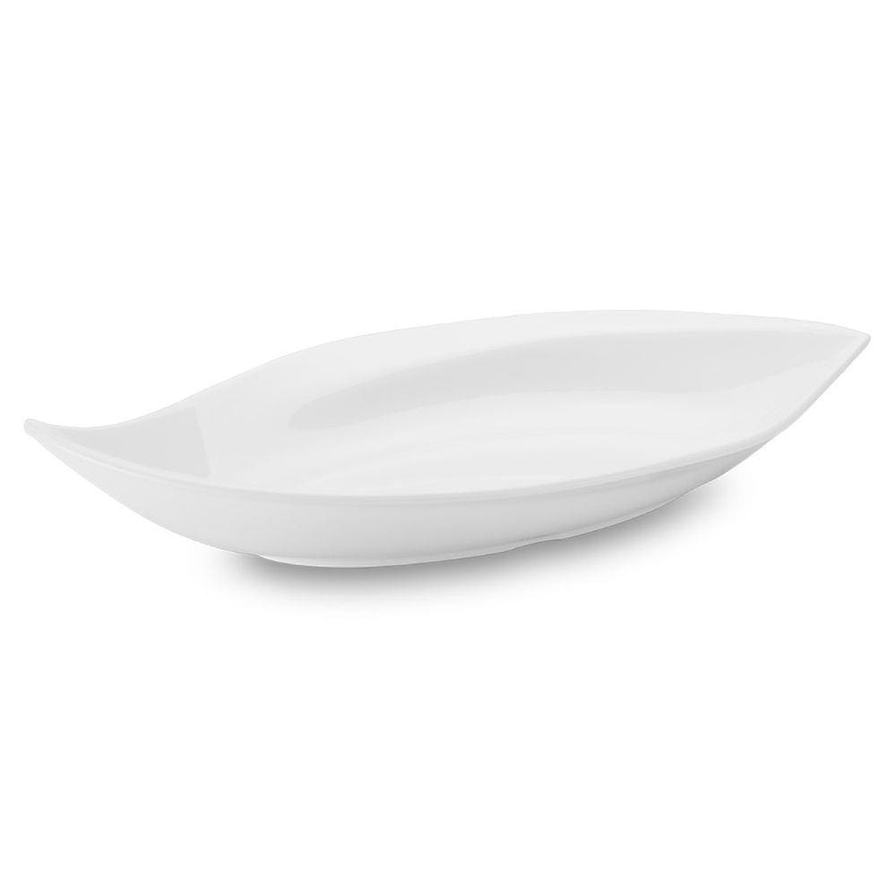 Travessa Funda Folha Melamina 32 x 18,5 cm Branca Haus