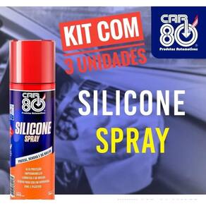 Kit C/ 3 Silicone Spray Lubrificante 300ml Car80