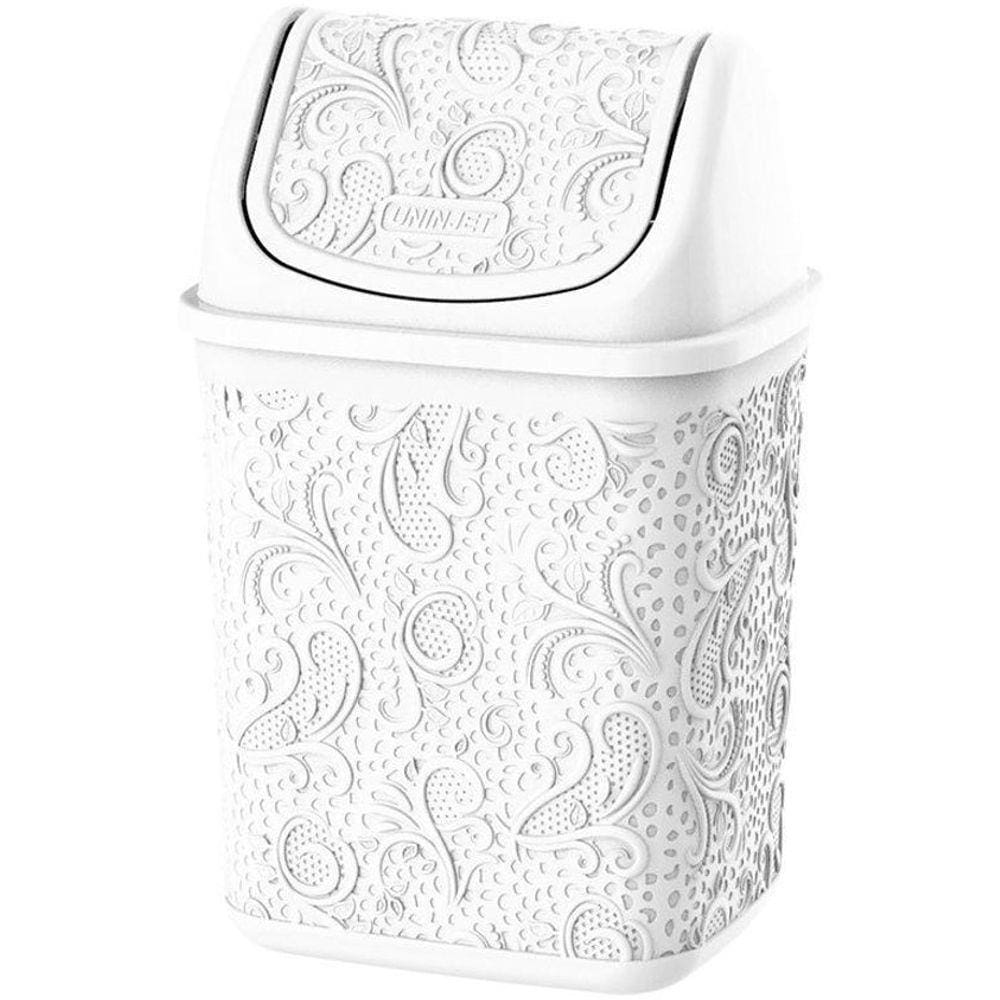 Cesto Pia Basculante Renda Floral Cozinha Banheiro 4,5L