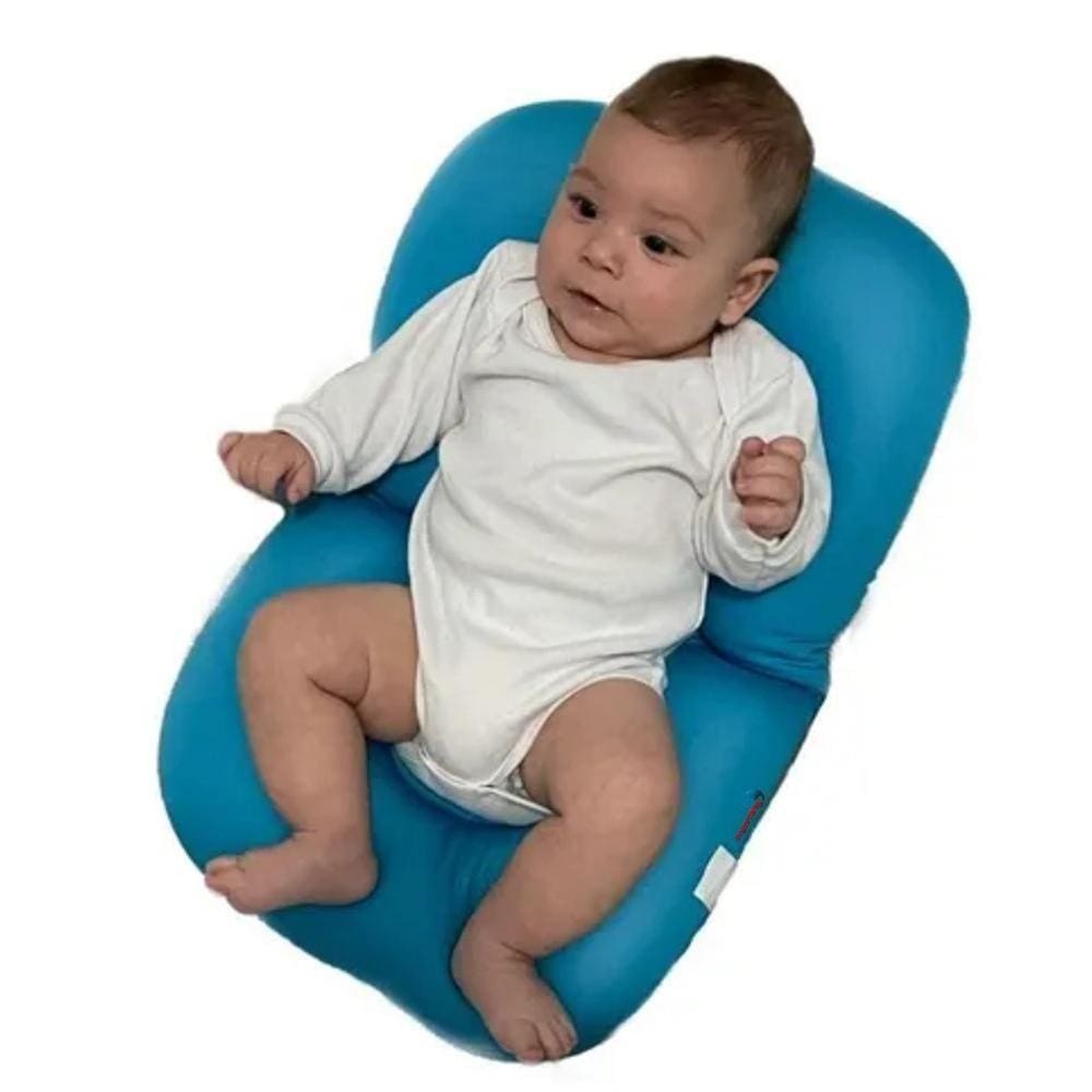 Almofada De Banho Para Bebê Importway Banho Relaxante Azul