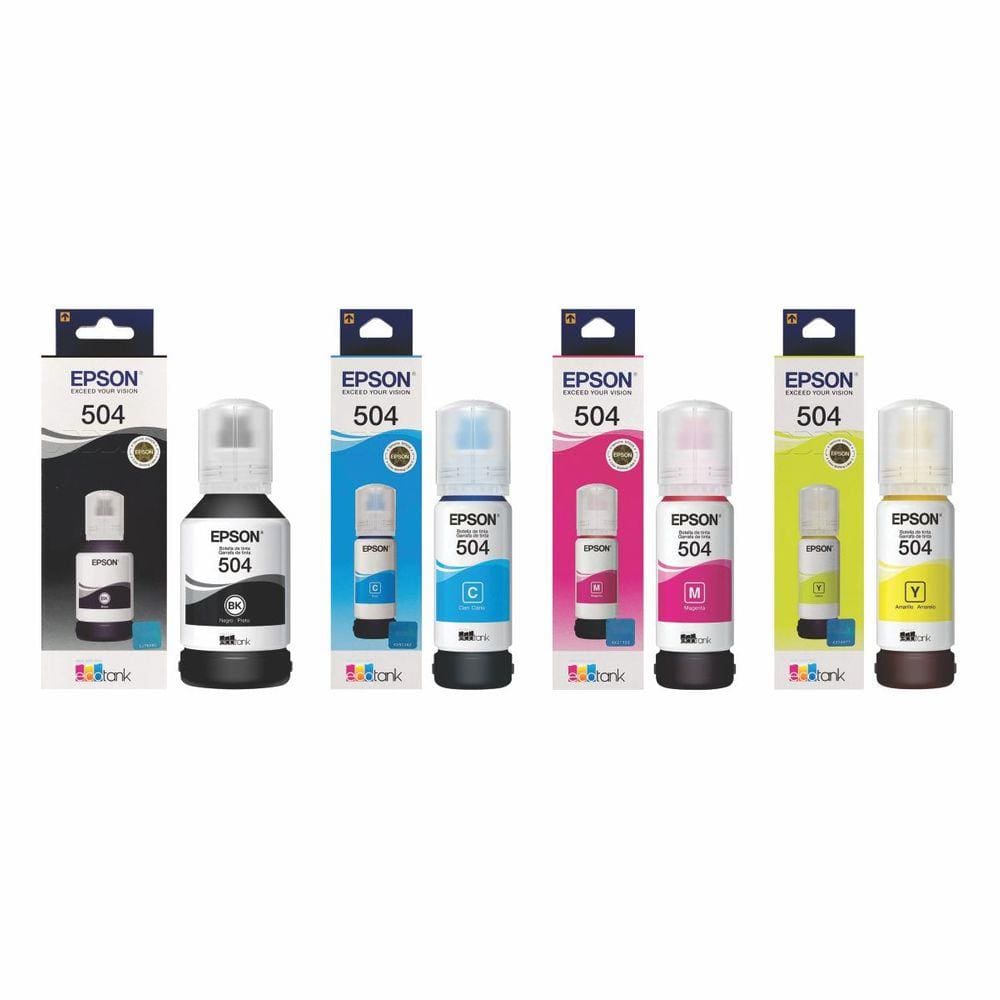 Kit Tinta Epson L4160 L4150 L6161 Refil T544 4 Cores