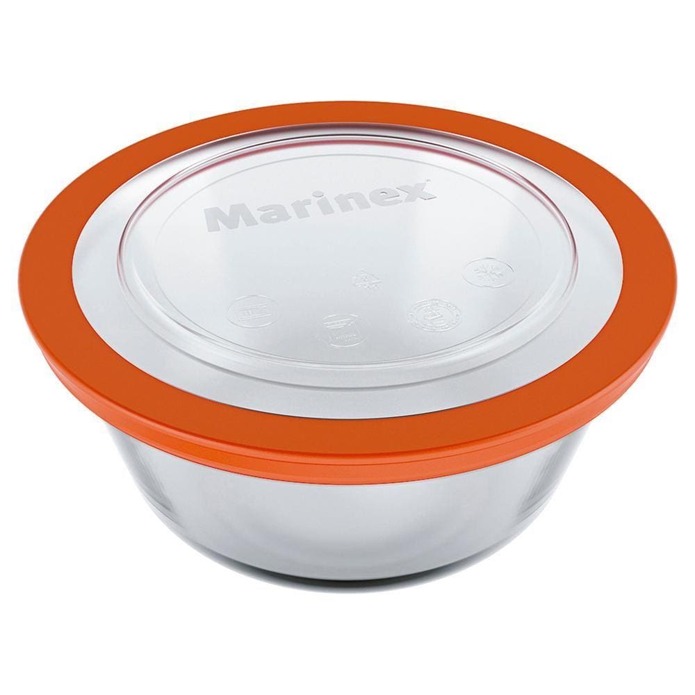 Tigela Redonda Com Tampa Plástica Marinex 2,4 Litros