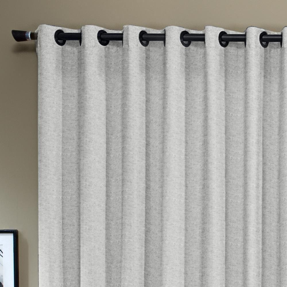 Cortina Semi Blackout 3,00X2,60M Para Varão Simples - Cinza